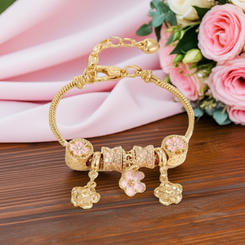 18k Gold Plated Charm Bracelet